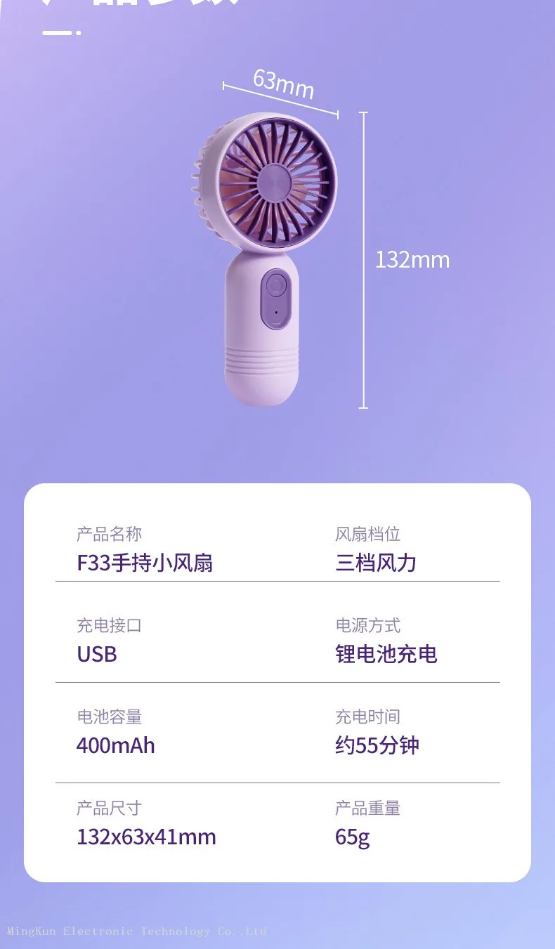 Мини-вентилятор ручной портативный с фигуркой кота, аккумулятор 150 мАч, USB