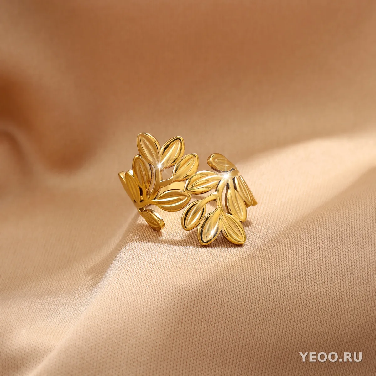 Кольцо женское из нержавеющей стали с золочением 18K, технология PVD, водостойкое