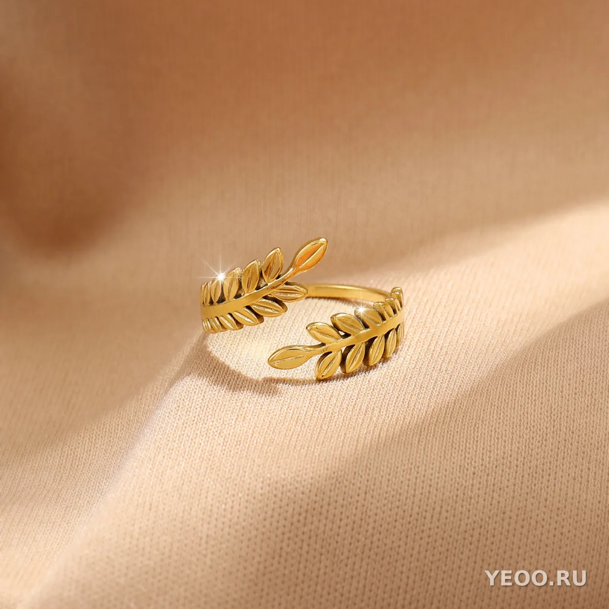 Кольцо женское из нержавеющей стали с золочением 18K, технология PVD, водостойкое