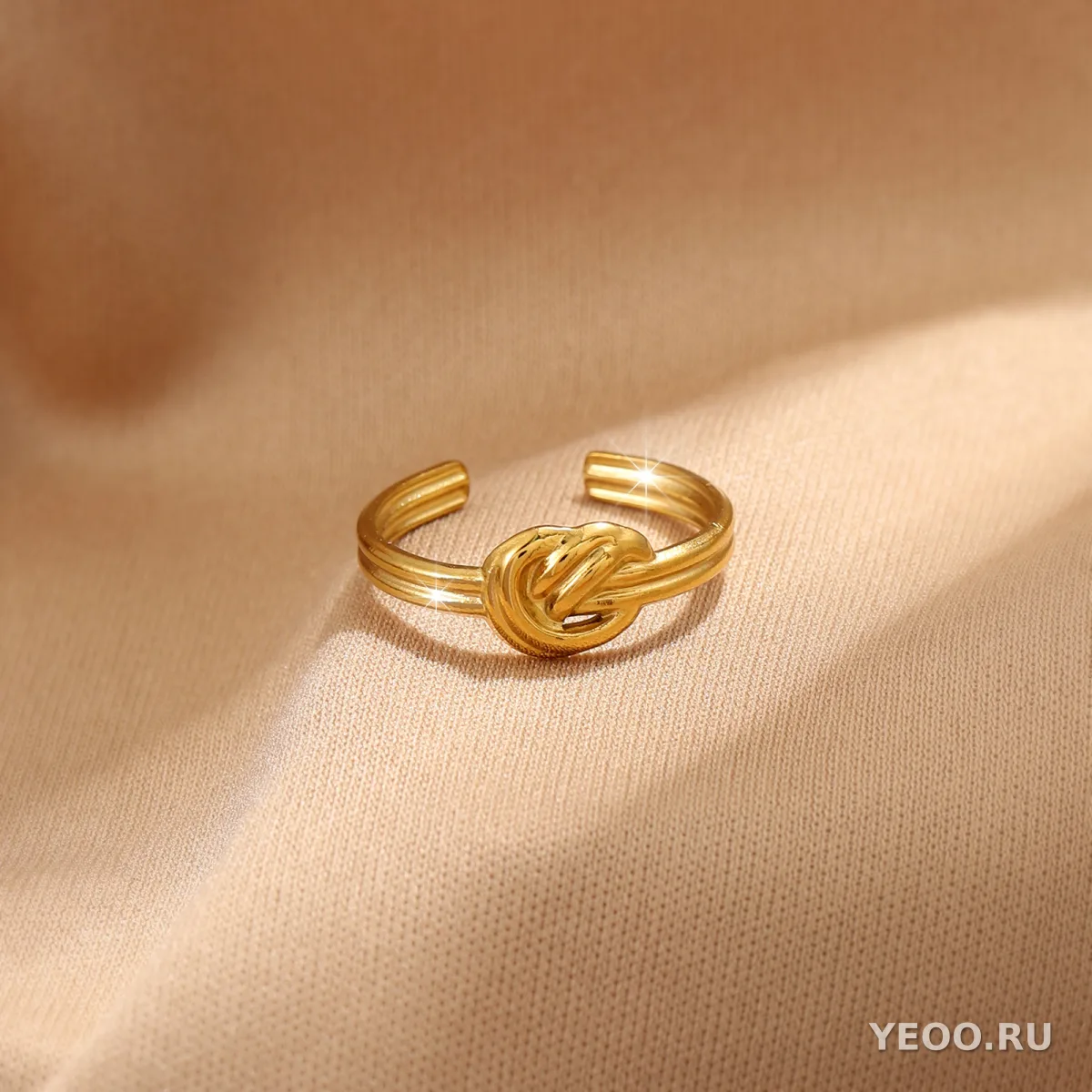 Кольцо женское из нержавеющей стали с золочением 18K, технология PVD, водостойкое