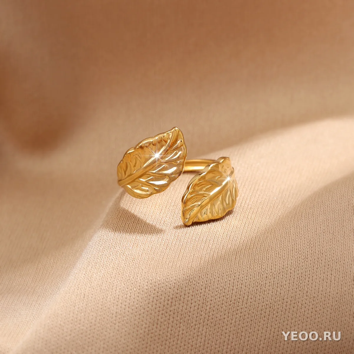 Кольцо женское из нержавеющей стали с золочением 18K, технология PVD, водостойкое