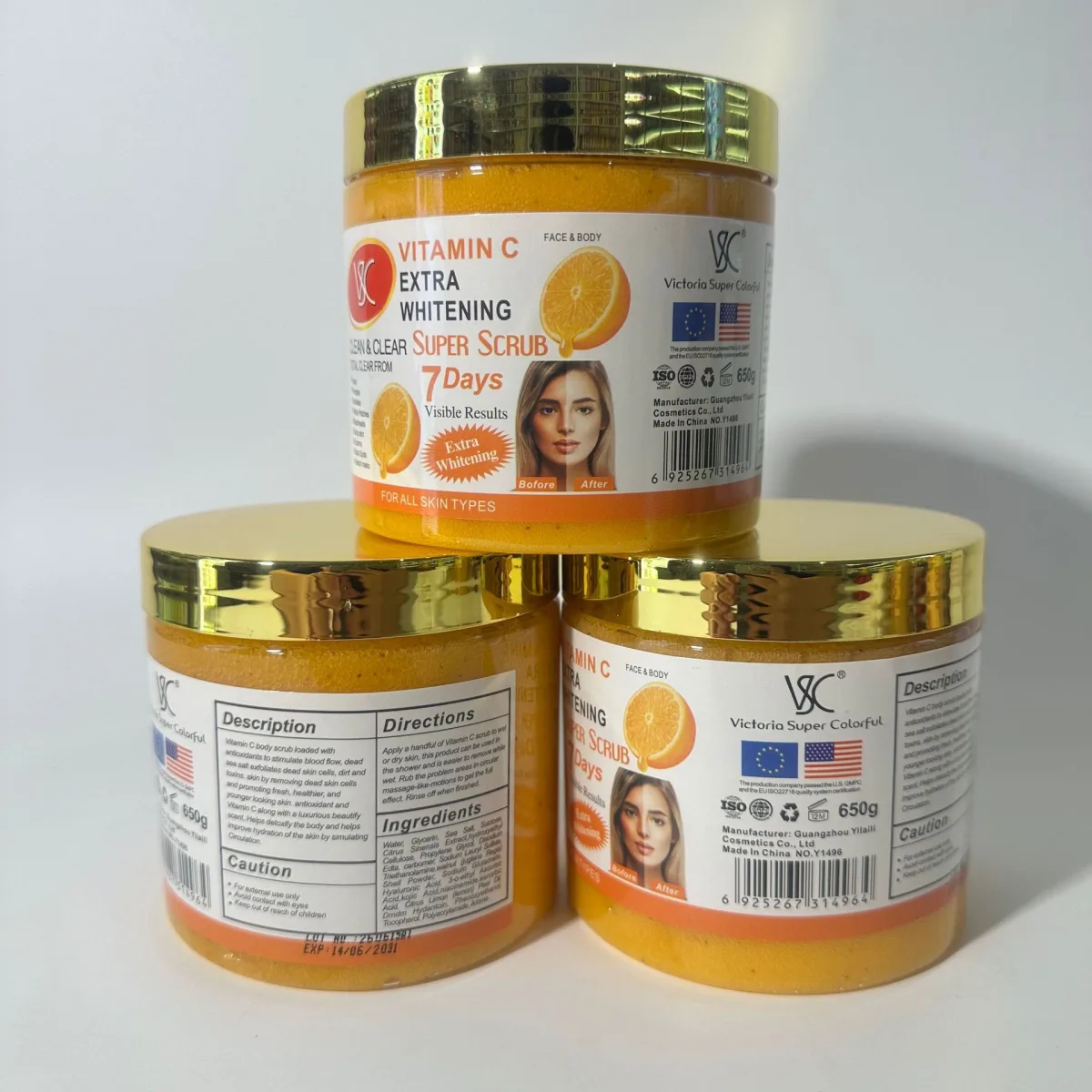 Скраб-соль для тела VC, отшелушивающий, 650 г