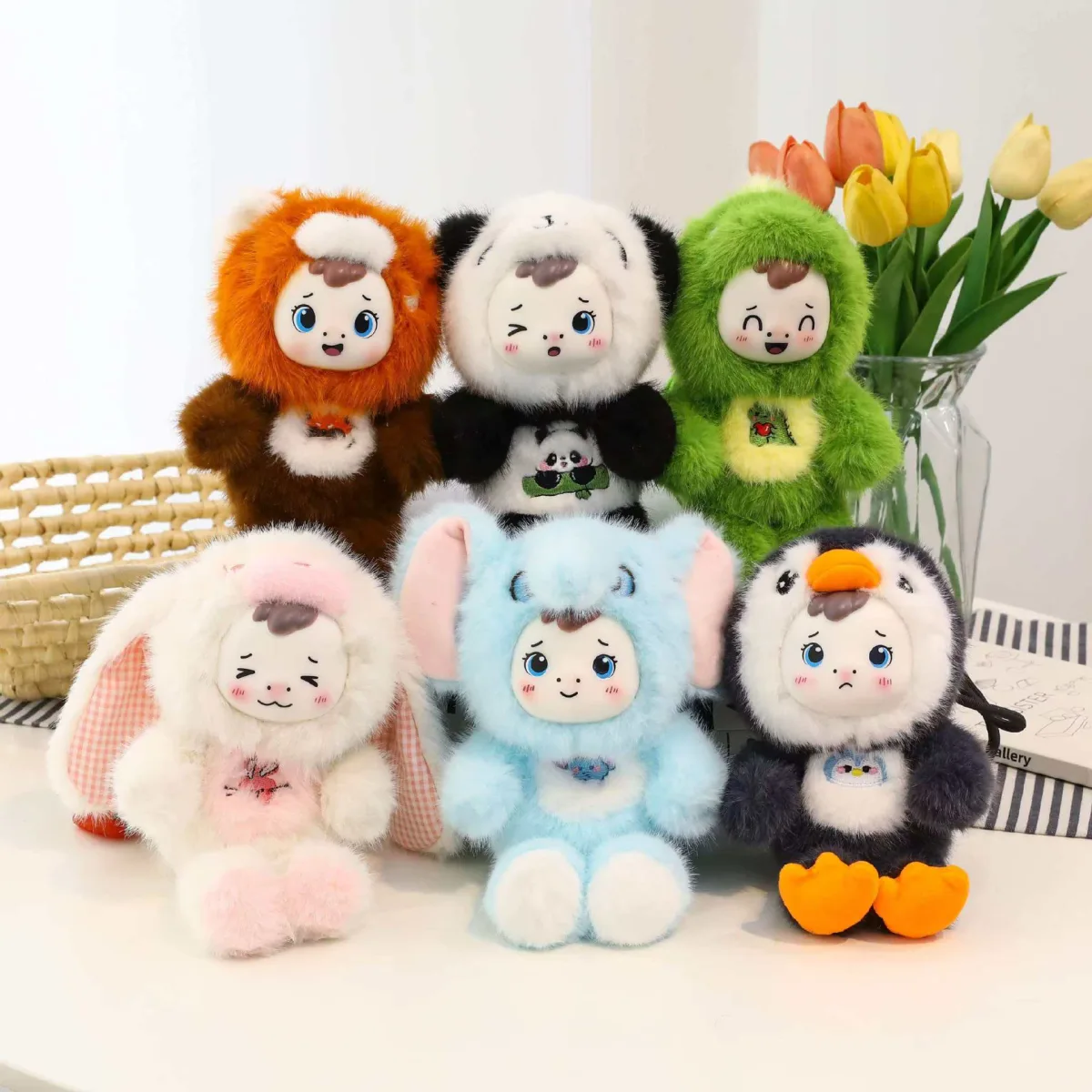 Мягкая игрушка-фигурка из ПВХ на стол, короткий плюш, подарочная